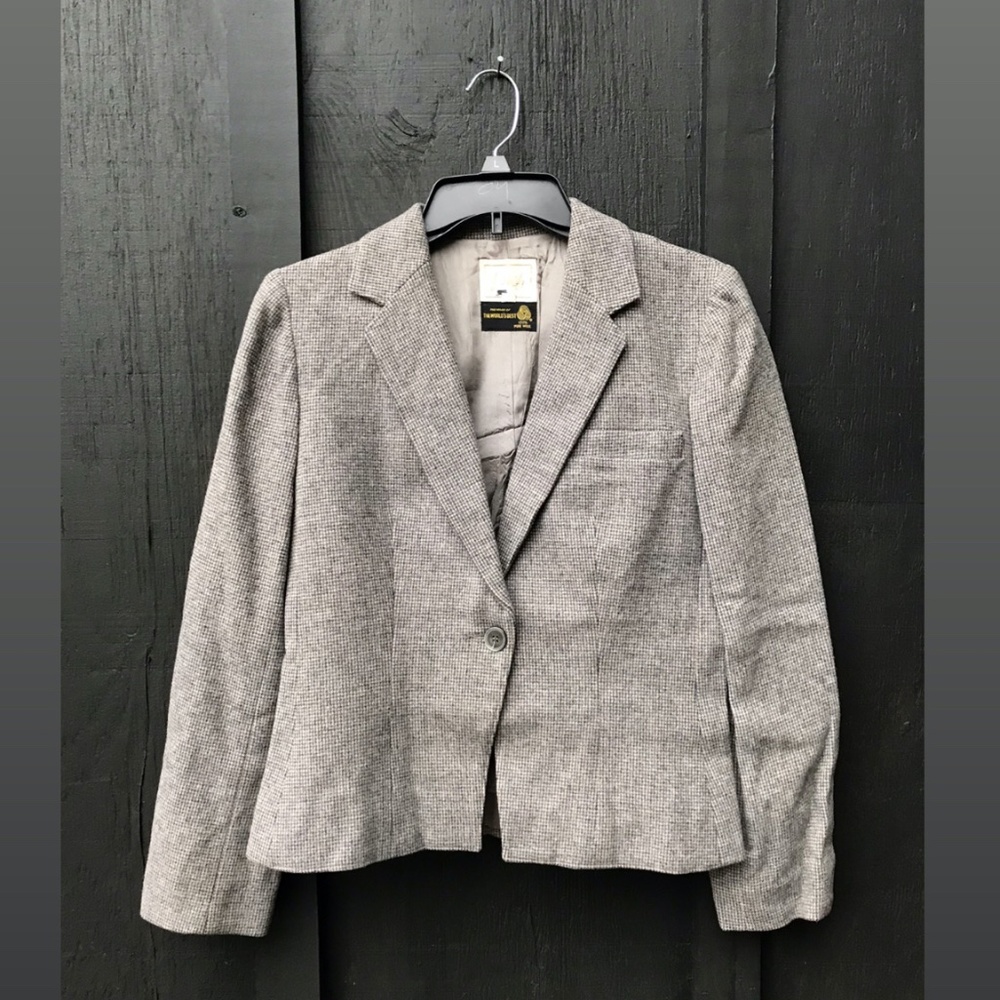 vintage grey wool blazer